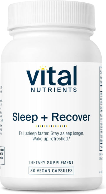 Sleep and Recovery Vegan Supplement - Melatonin, Ashwagandha, and L-Theanine for Sleep Support - Gluten, Dairy, and Soy Free - 30 Capsules