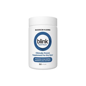 Nutritears Clinically Proven Supplement for Dry Eyes, Eye Care with Lutein & Zeaxanthin and Vitamin D to Hydrate Eyes from within for Long-Lasting Relief, 50 Softgels