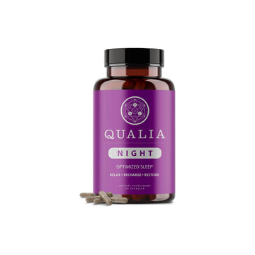NEUROHACKER Qualia Night Sleep Aid | Non-Habit Forming | Science-Backed Supplement for Deep Refreshing Sleep | Melatonin-Free, Vegan, Non-Gmo, Gluten-Free 80 Count | (1 Month Supply)