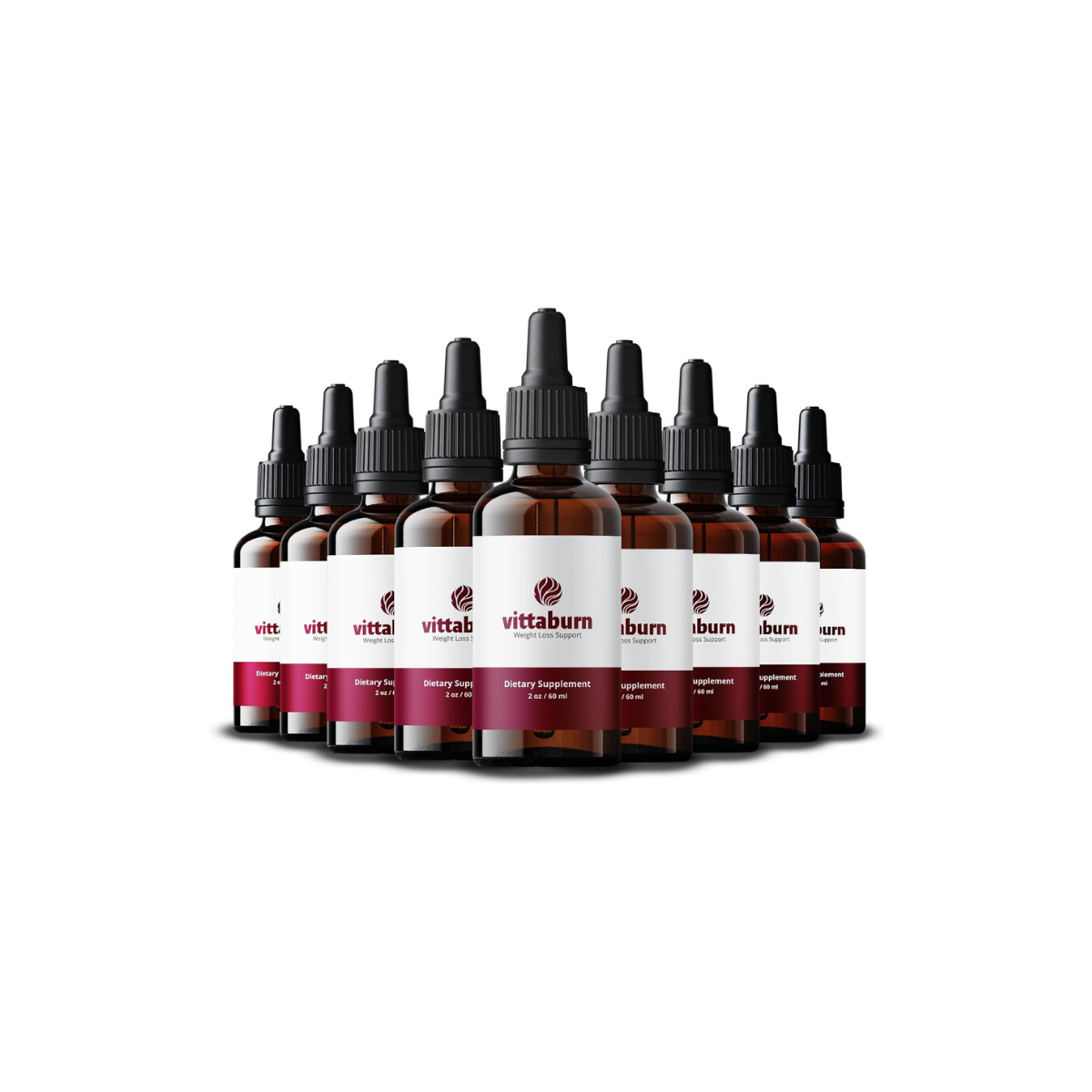 Vittaburn Metabolism & Craving Support Drops 9-Pack | Plant-Based Liquid Supplement | Vegan, Non-GMO