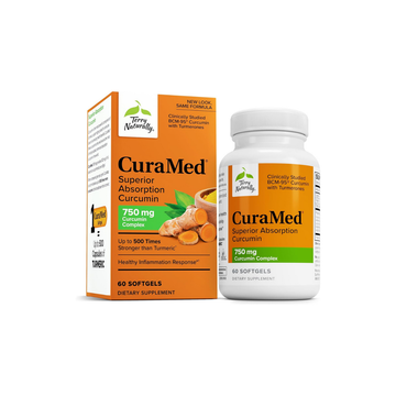 Curamed 750Mg - Antioxidant Supplement for Brain & Heart Health Support - Dietary Supplement with High-Potency Curcumin Complex - Kidney, Liver & Immune Health Support - 60 Softgels