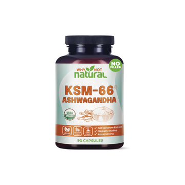 Organic Ashwagandha Ksm 66 Supplements Capsules - Ksm66