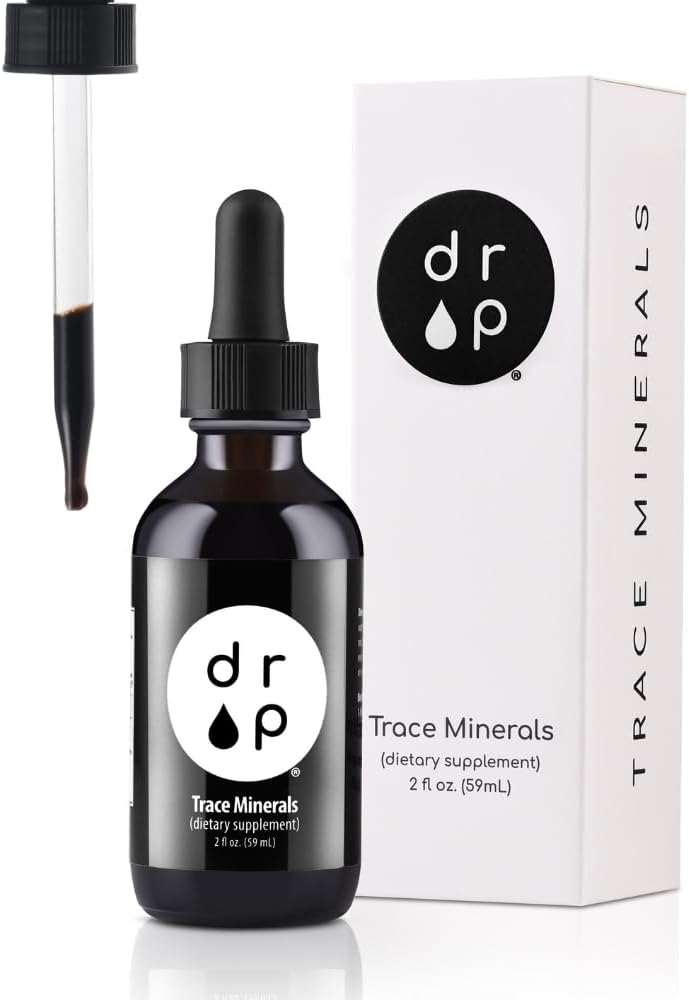 Organic Trace Minerals Electrolyte s with Fulvic Acid 2 Oz Alkaline Liquid Minerals for Water - Supports Gut Health, Energy, Stamina, and Nutrient Uptake