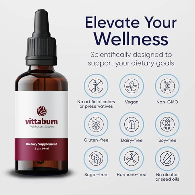 (1 Pack) Weight Loss Support Drops - All Natural Boost Metabolism, Control Cravings & Burn Fat Naturally, Pure Organic Formula for Healthy Weight