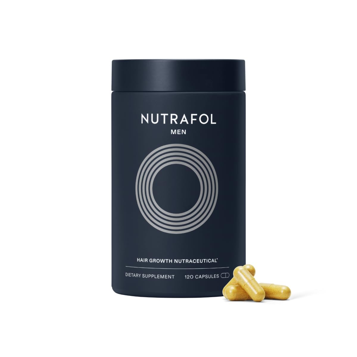 Nutrafol  Men'S Hair Growth Supplements, Clinically Tested for Visibly Thicker Hair and Scalp Coverage, Dermatologist Recommended - 1 Month Supply