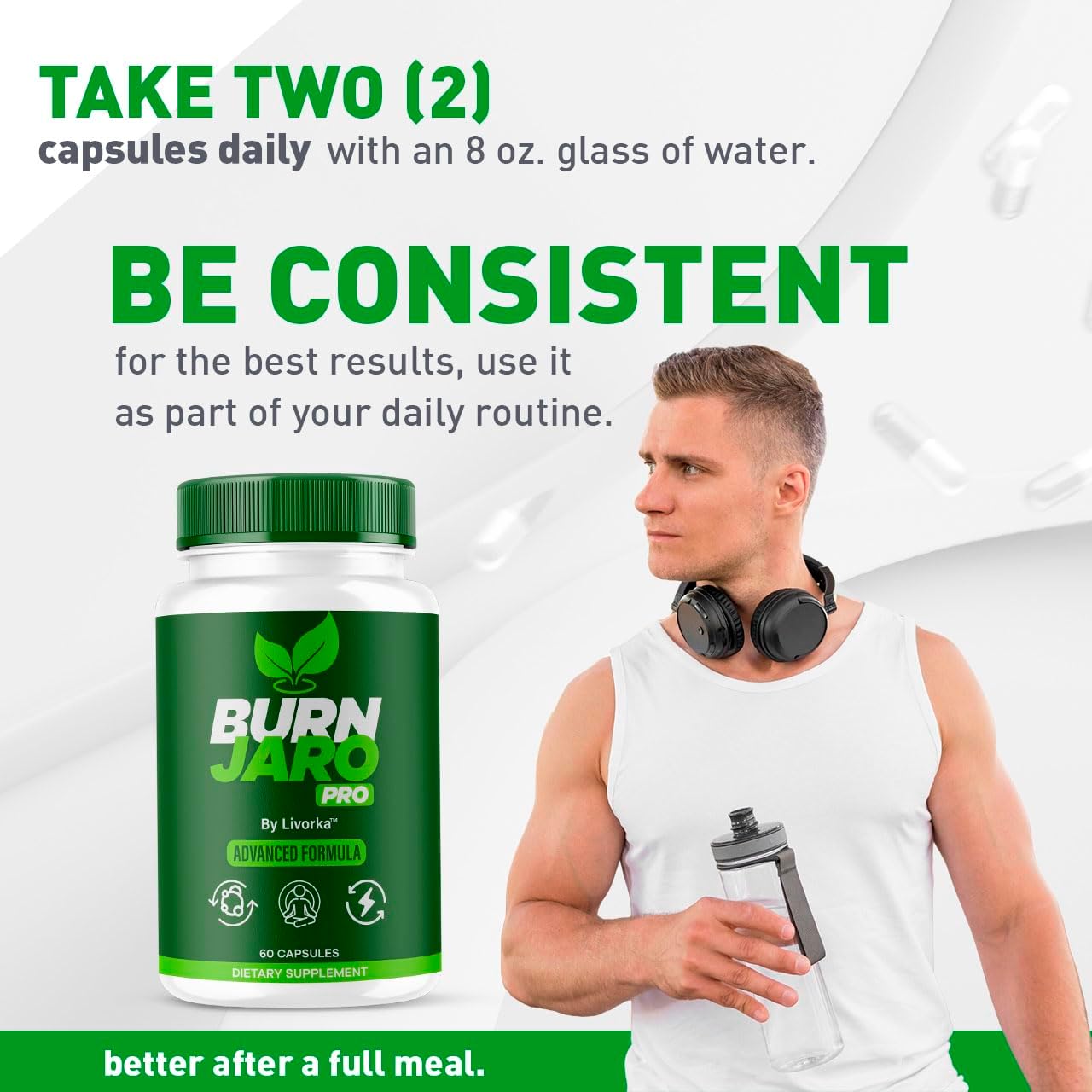 Burn Jaro Pro - Burnjaro Pink Salt Capsules Pro, Burnjaro Pro Pills, Official Advanced Formula Burn Jaro Pro Supplement Pills Natural Ingredients Reviews, 60 Capsules for 1 Month