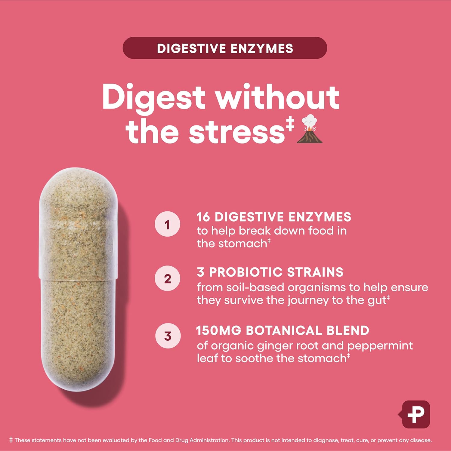 Digestive Enzymes - Multi Enzymes, Organic Prebiotics & Probiotics for Digestive Health & Gut Health - Meal Time Discomfort Relief & Bloating - Dual Action Approach - 60 CT