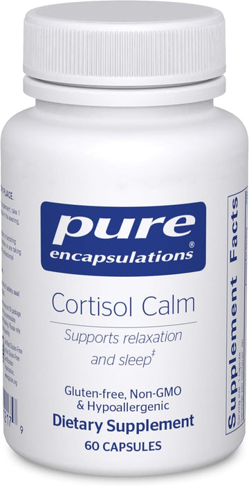 Cortisol Calm Supplement - Promotes Cortisol Balance and Relaxation with Ashwagandha and L-Theanine for Restful Sleep - 60 Capsules