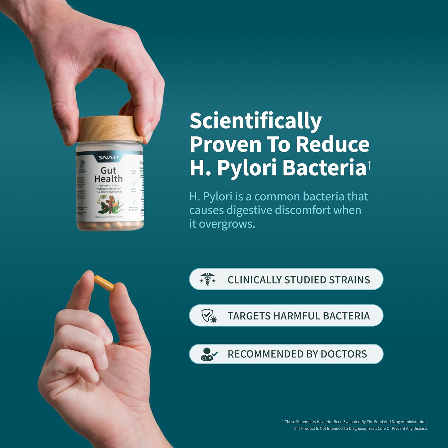 Snap Supplements  Gut Health and Spirulina Parent (50 Count (Pack of 1), Gut Health)