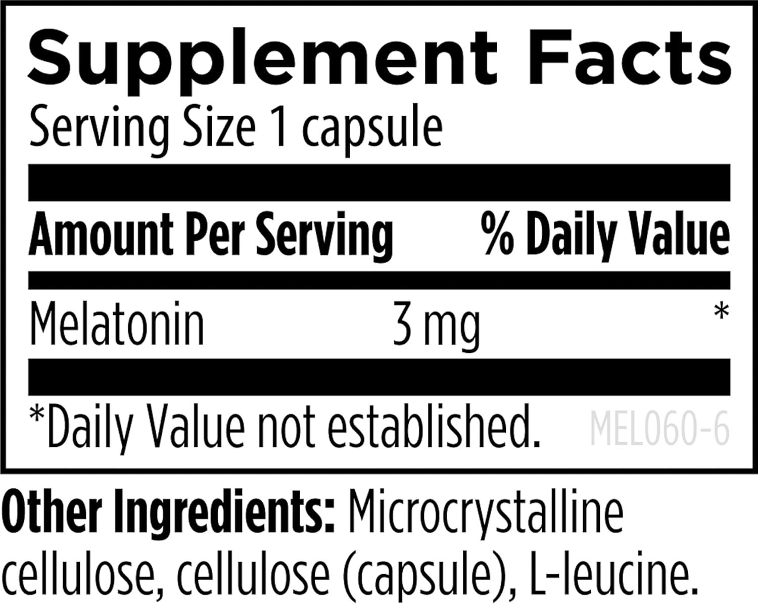 Designs for Health Melatonin 3Mg - for Adults - Vegetarian + Non-Gmo (60 Capsules)