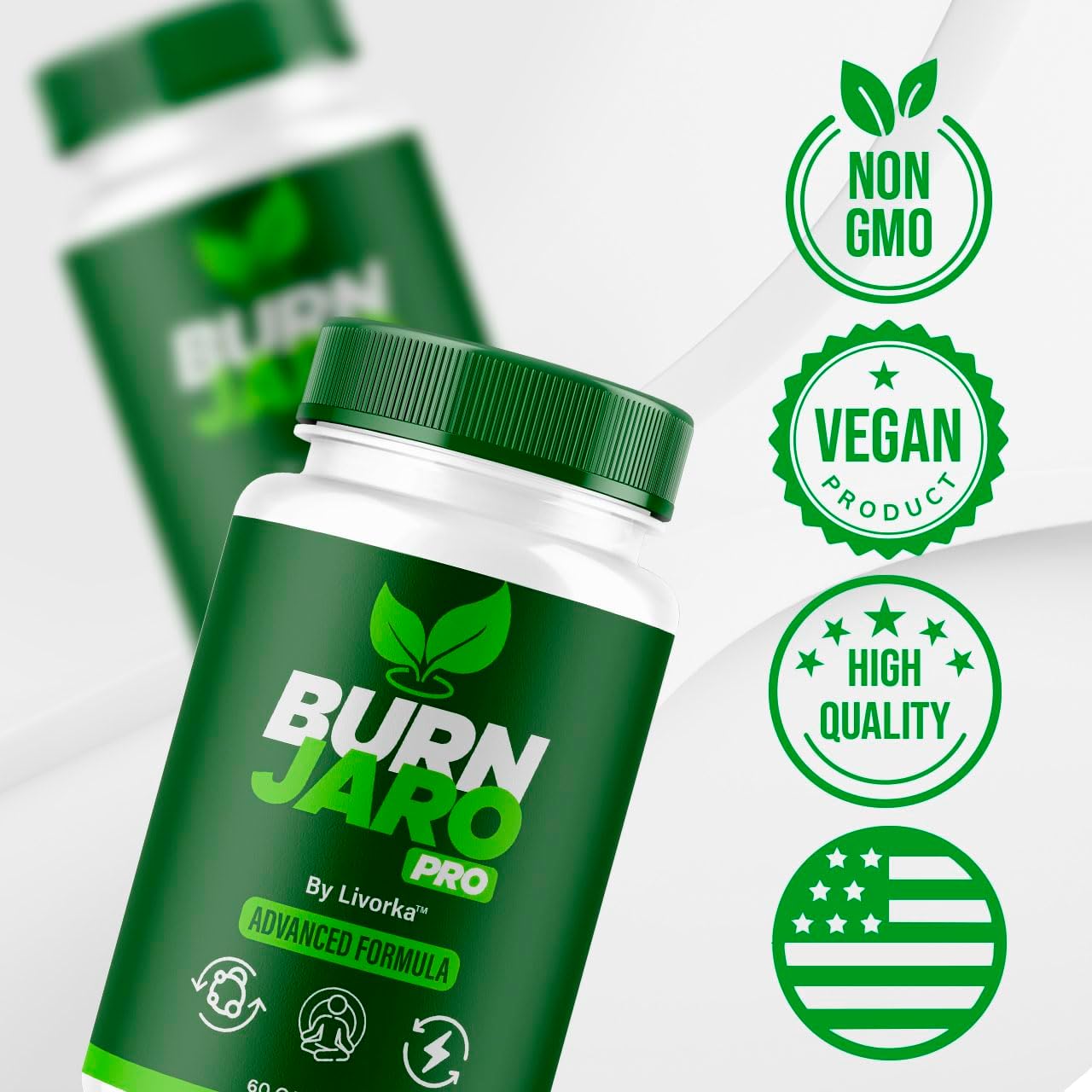 Burn Jaro Pro - Burnjaro Pink Salt Capsules Pro, Burnjaro Pro Pills, Official Advanced Formula Burn Jaro Pro Supplement Pills Natural Ingredients Reviews, 60 Capsules for 1 Month