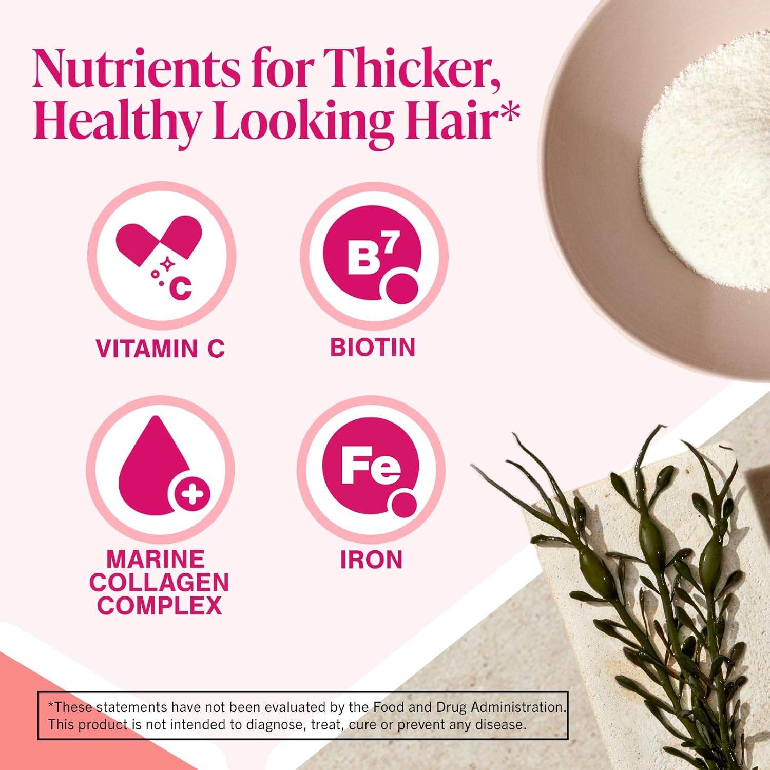 Viviscal  Hair Growth Supplements for Women for Thicker, Fuller Hair, Nourishes Thinning & Loss, with Proprietary Collagen Complex, 60 Tablets, 1 Month Supply
