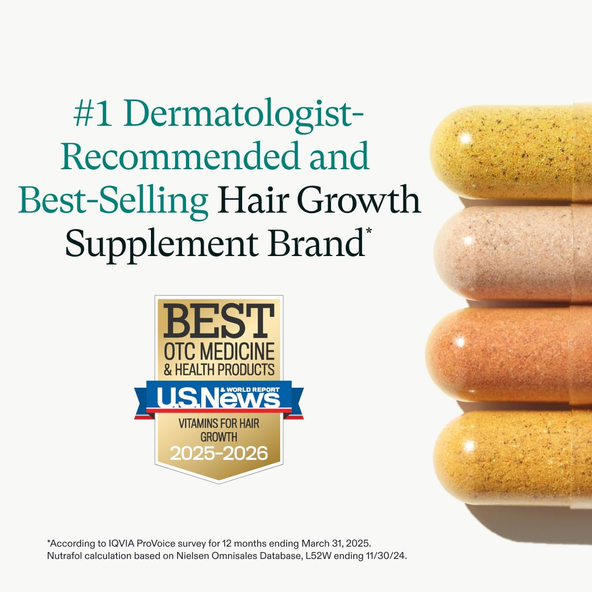 Nutrafol  Women'S Balance Hair Growth Supplements, Dermatologist Recommended, Ages 45 and Up, Clinically Proven for Visibly Thicker Hair and Scalp Coverage - 2 Month Supply, Pack of 2