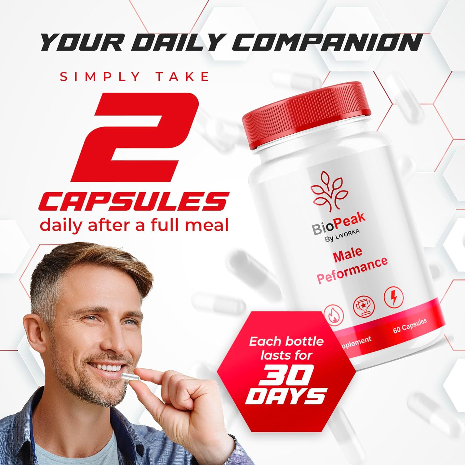 Biopeak Capsules Advanced Support Formula Pills 60 Capsules