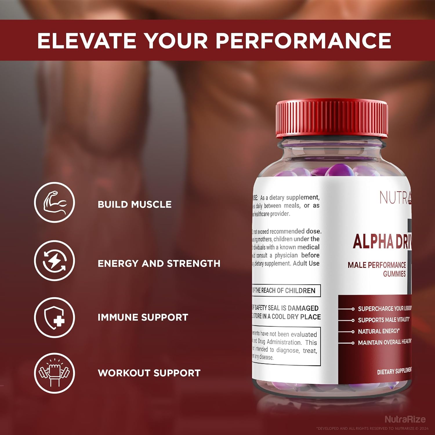 Alpha Drive RX Gummies for Men, Your Daily Supplement to Support Peak Performance and Overall Well-Being, Official Reviews 60 Gummies