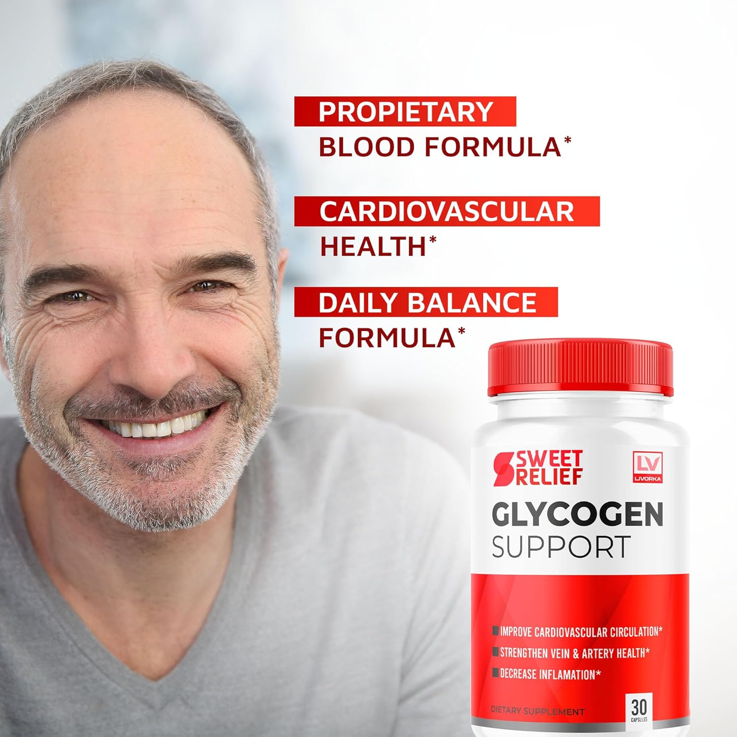 Sweet Relief Glycogen Support, Sweet Relief, Sweet Relief Glycogen Support Capsules, Sweet Relief Support Pills, Glycogen Support Sweet Relief, Sweet Relief Support, 30 Capsules for 1 Month