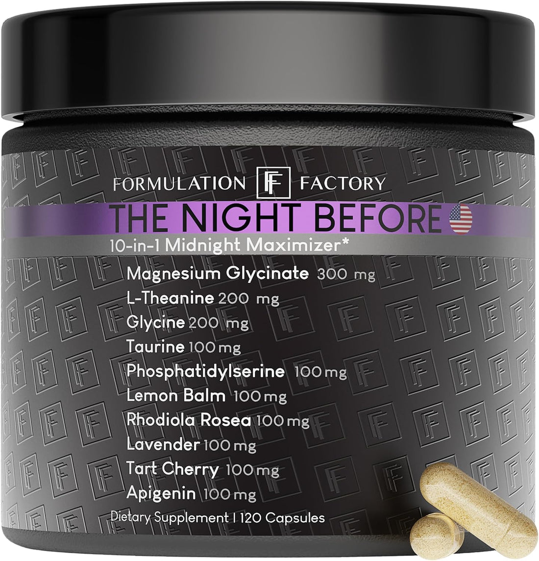 10-in-1 Midnight Maximizer: Comprehensive Sleep Supplement for Stress Relief, Relaxation, and Recovery with Magnesium Glycinate, L-Theanine, and More (120 Capsules – 2 Month Supply)