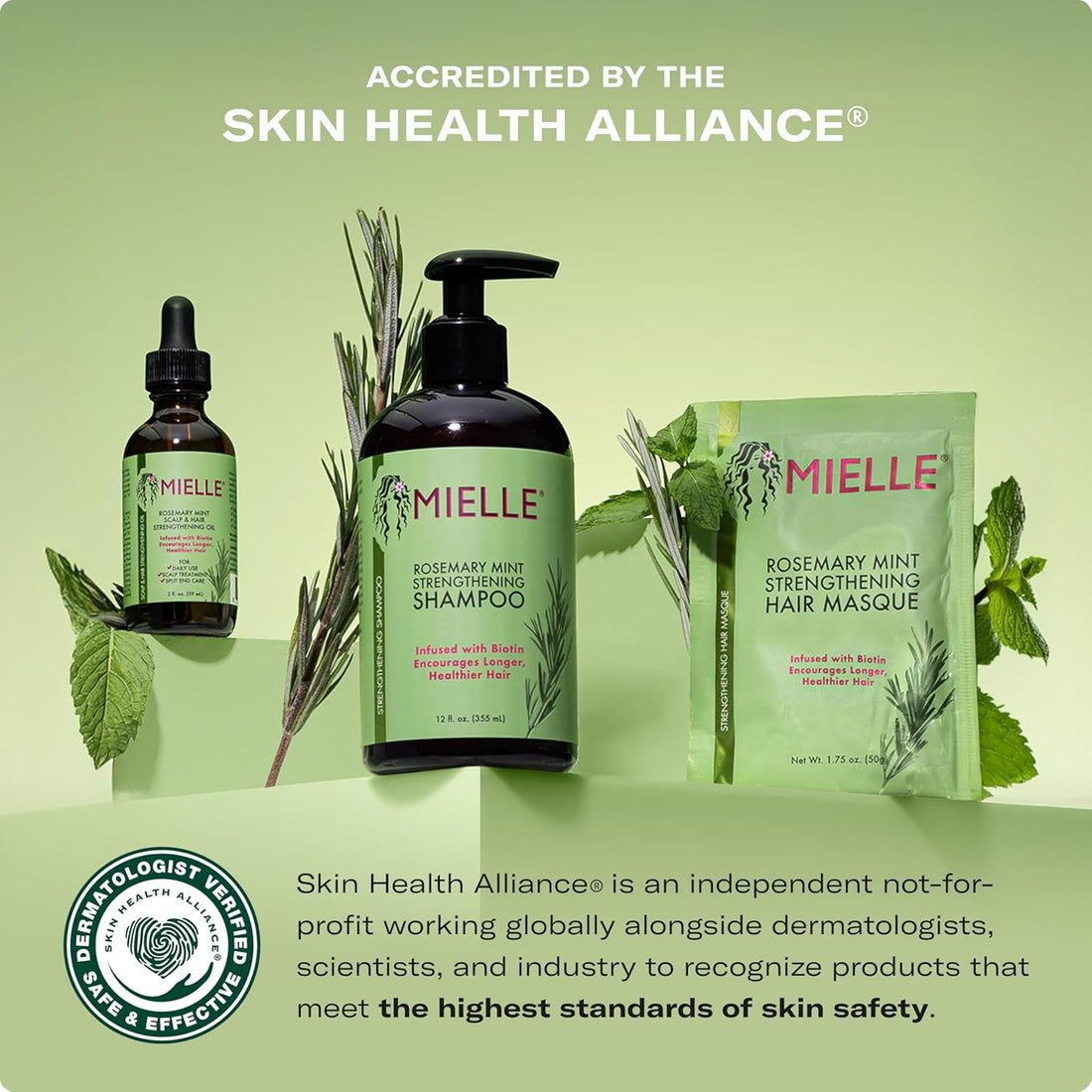 Mielle Rosemary Mint Scalp & Hair Strengthening Oil for All Hair Types (2 Fl Oz)