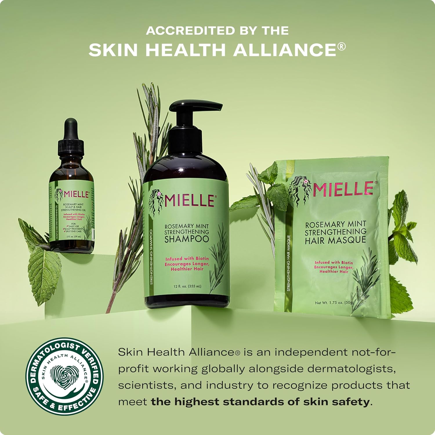 Mielle Rosemary Mint Scalp & Hair Strengthening Oil for All Hair Types (2 Fl Oz)