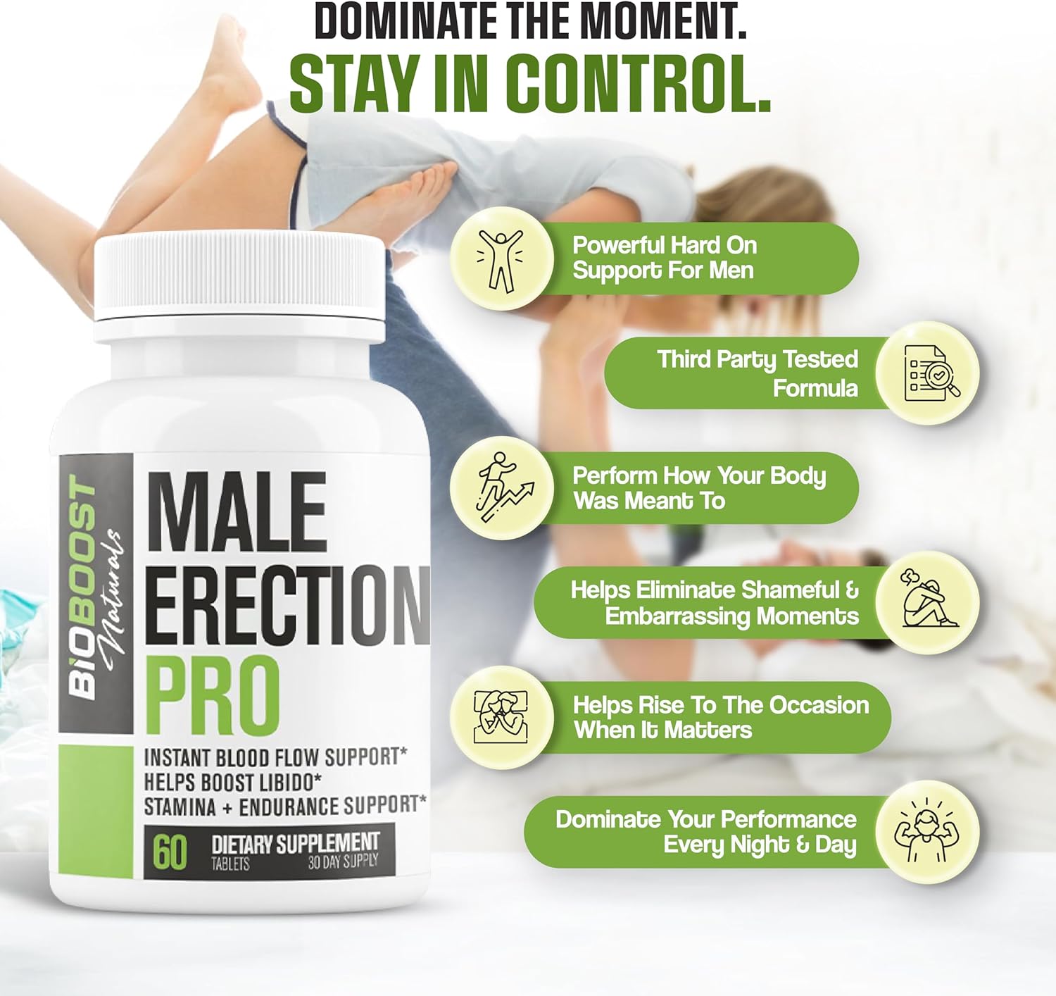 Male Perfomance Pro 2,187Mg - 20 Ultra Ingredients | Pills for Men for Fast Acting Blood Flow, Vigor, Drive & Size Eniargement | 3Rd Party Tested Formula - 60 Quick Dissolve Tablets
