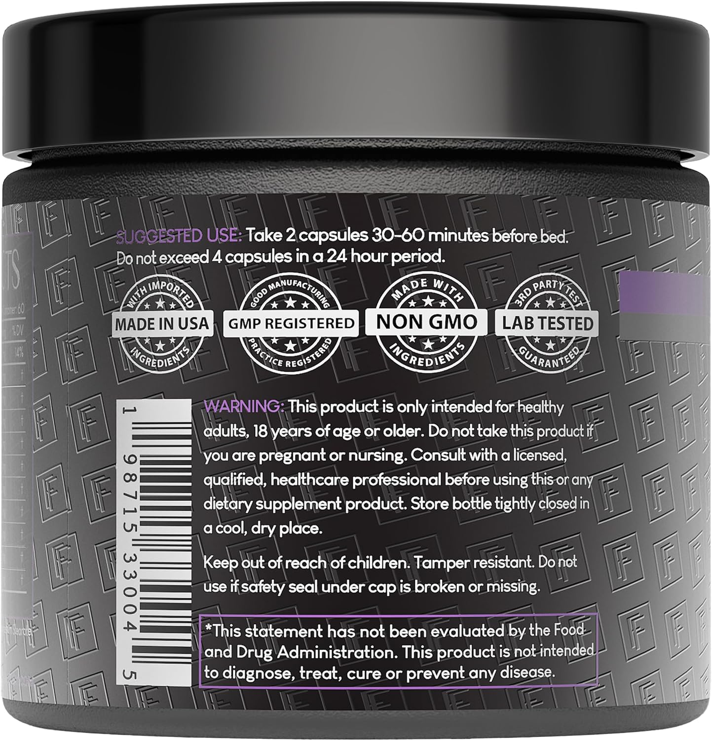 10-in-1 Midnight Maximizer: Comprehensive Sleep Supplement for Stress Relief, Relaxation, and Recovery with Magnesium Glycinate, L-Theanine, and More (120 Capsules – 2 Month Supply)