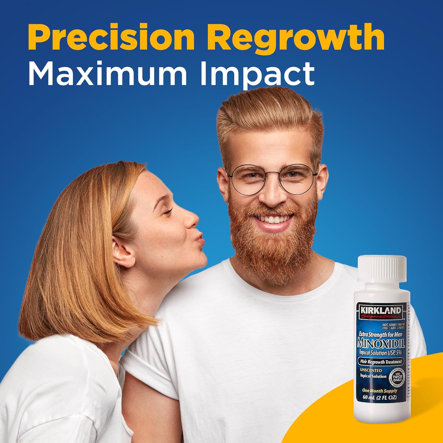 Kirkland Signature Minoxidil 5% Topical Solution for Men - 6 Month Supply (6 X 2 Fl Oz), Hair Regrowth Treatment with Dropper