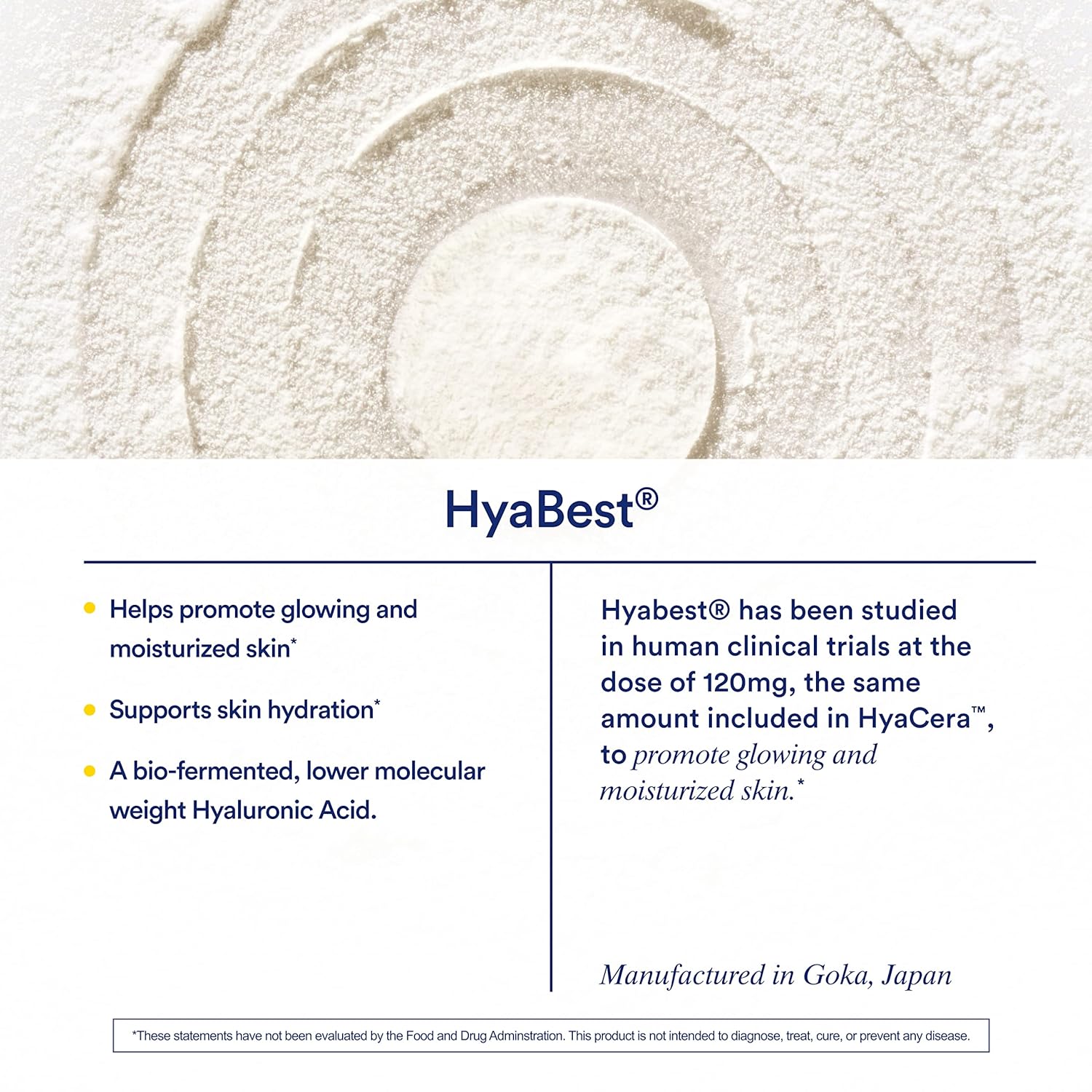 Ritual  Hyacera Skin Supplement for Wrinkle Support, with Hyabest® and Ceratiq® for Skin Hydration Support, Hyaluronic Acid, Glycolipids, Ceramides, Gluten Free, Non GMO, Vanilla Essence, 30 Day Supply