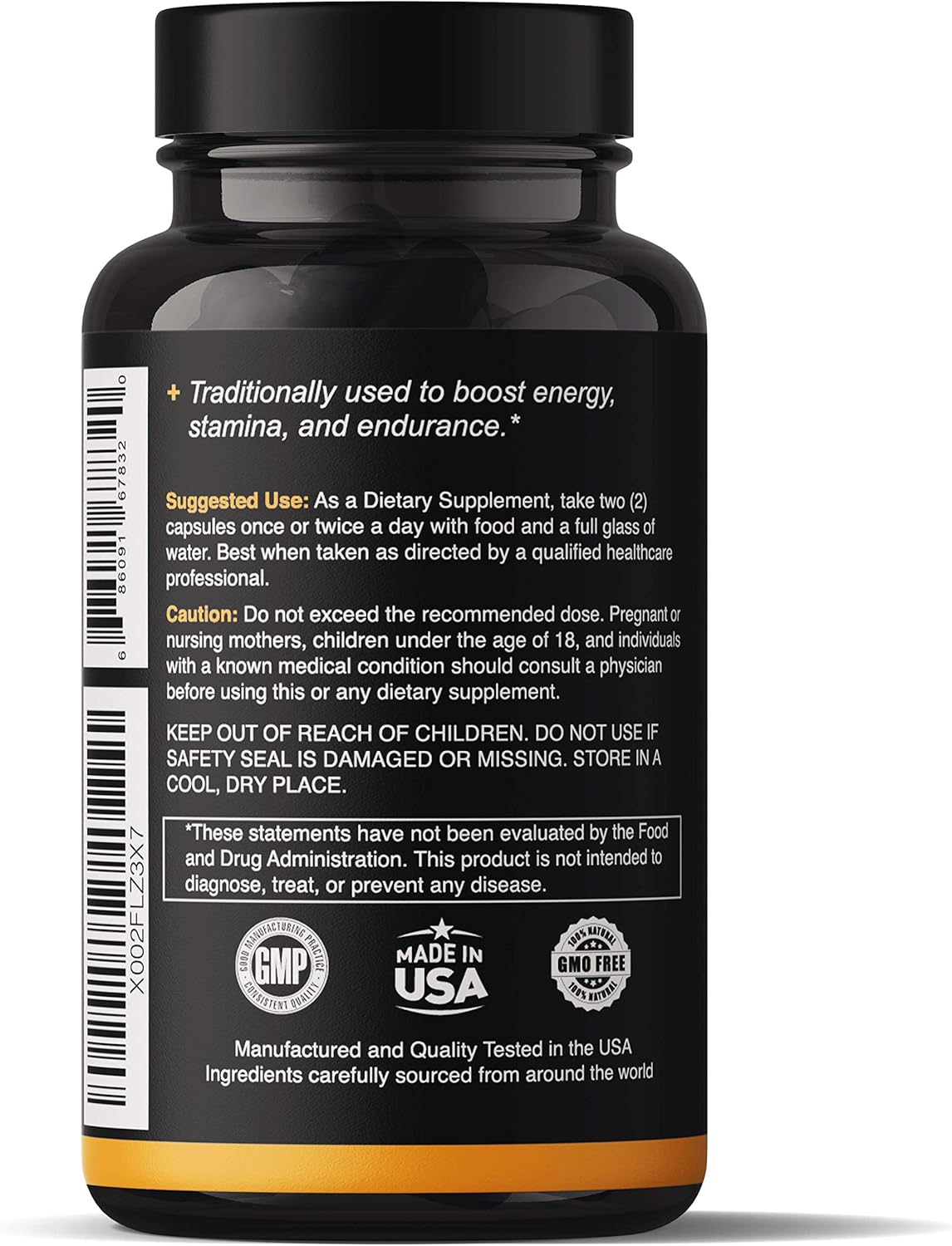 Natgrown  Organic Maca Root Powder Capsules 1500 Mg with Black + Red + Yellow Peruvian Maca Root Extract Supplement for Men and Women - Vegan Pills