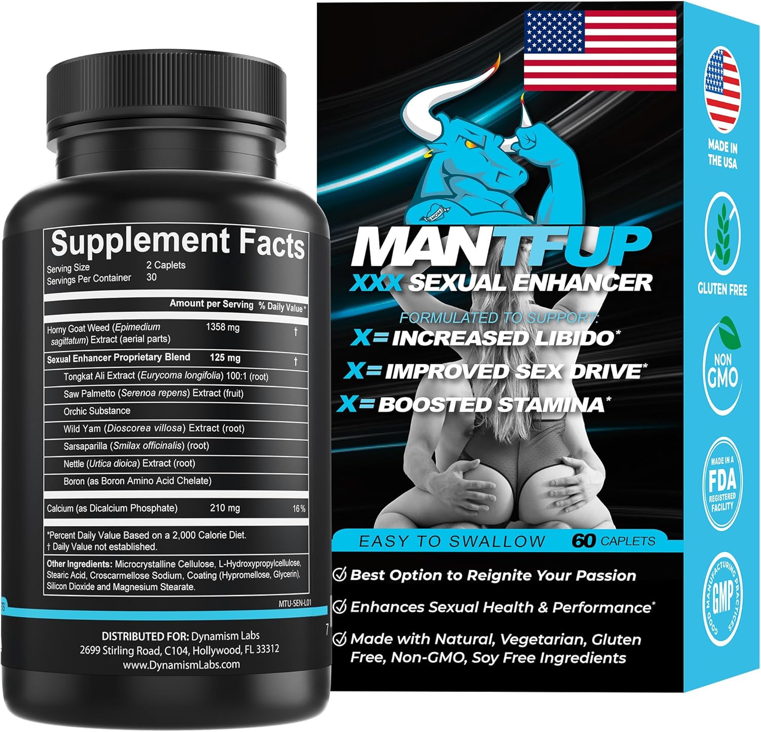MANTFUP Daily Sexual Enhancer for Men | Boost Libido, Testosterone, Pleasure & Performance, Fast-Acting Enhancement | Potenciadores De Testosterona