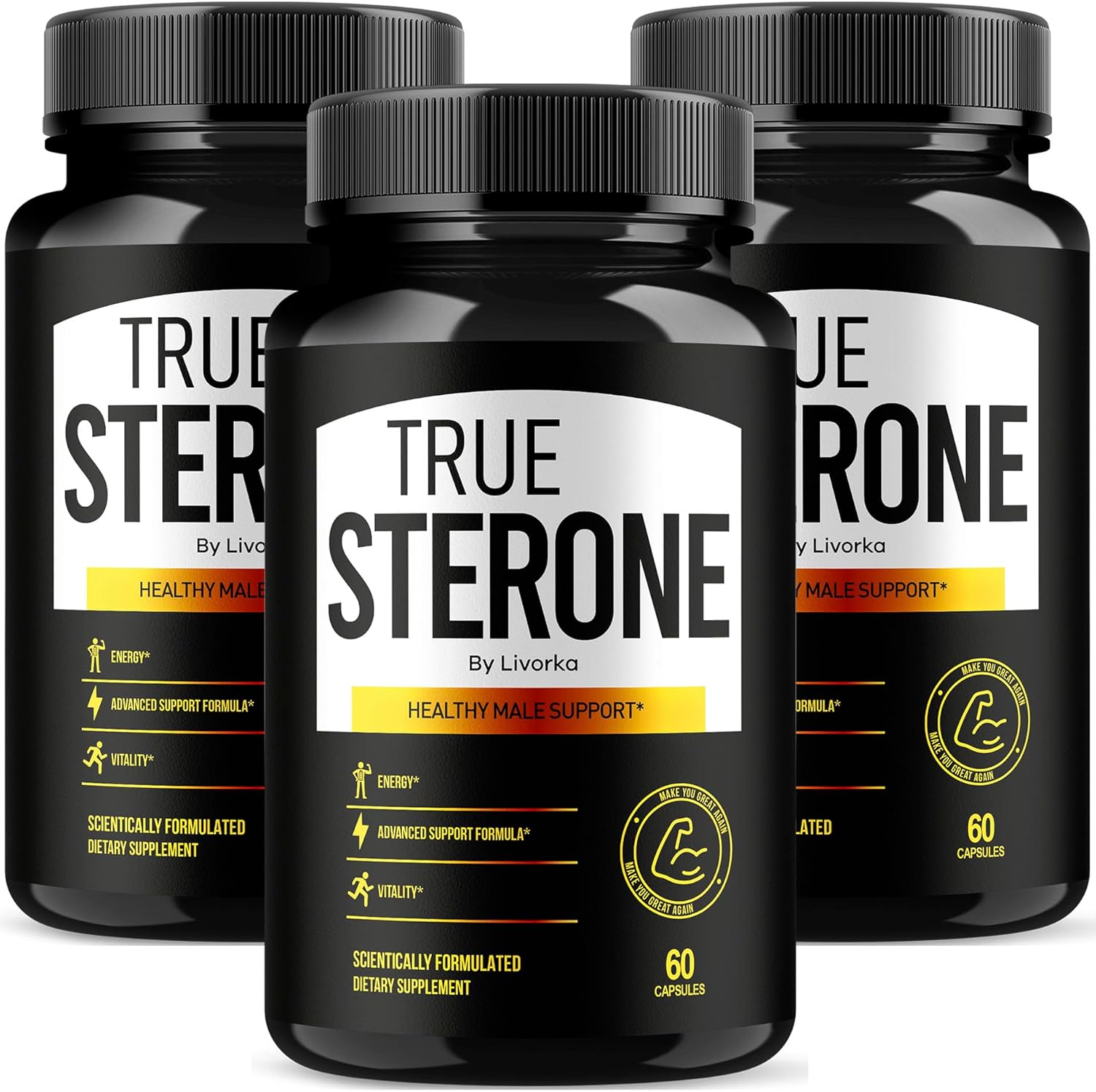 (3 Pack) True Sterone Pills, Truesterone, True Sterone Pill, Pills True Sterone, True Sterone Vitamin Capsules, True Sterone Advanced Formula, True Sterone Reviews 180 Capsules for 3 Months