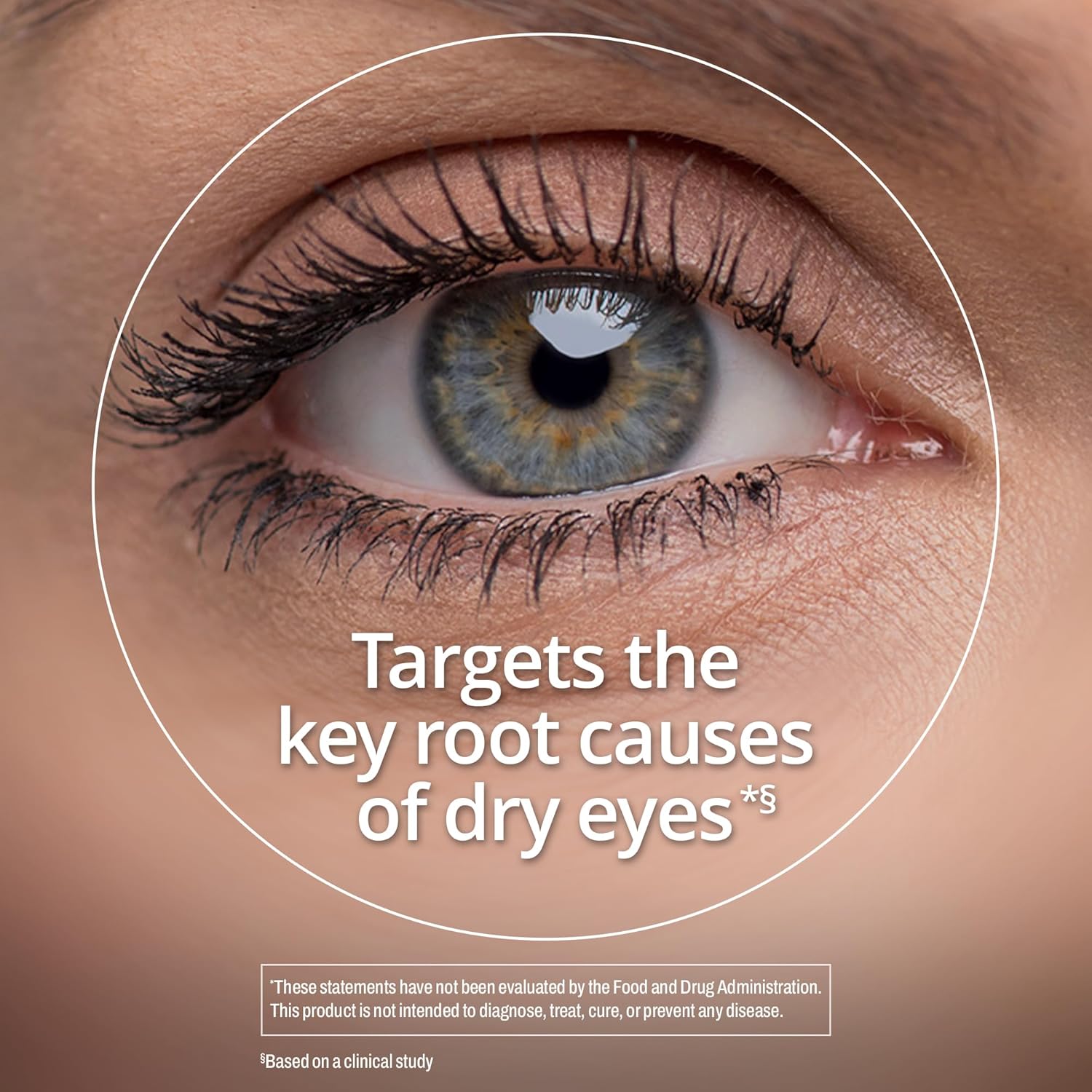 Nutritears Clinically Proven Supplement for Dry Eyes, Eye Care with Lutein & Zeaxanthin and Vitamin D to Hydrate Eyes from within for Long-Lasting Relief, 50 Softgels