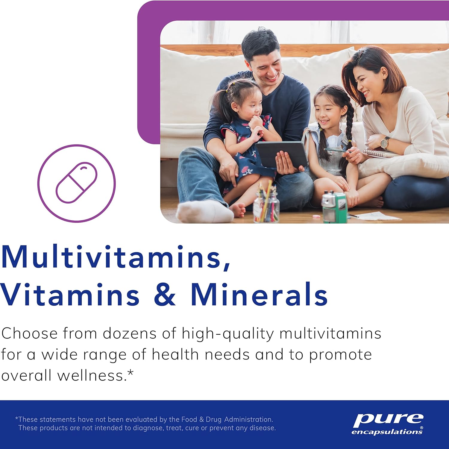 O.N.E. Multivitamin - Once Daily Multivitamin with Antioxidant Complex Metafolin, Coq10, and Lutein to Support Vision, Cognitive Function, and Cellular Health* - 60 Capsules