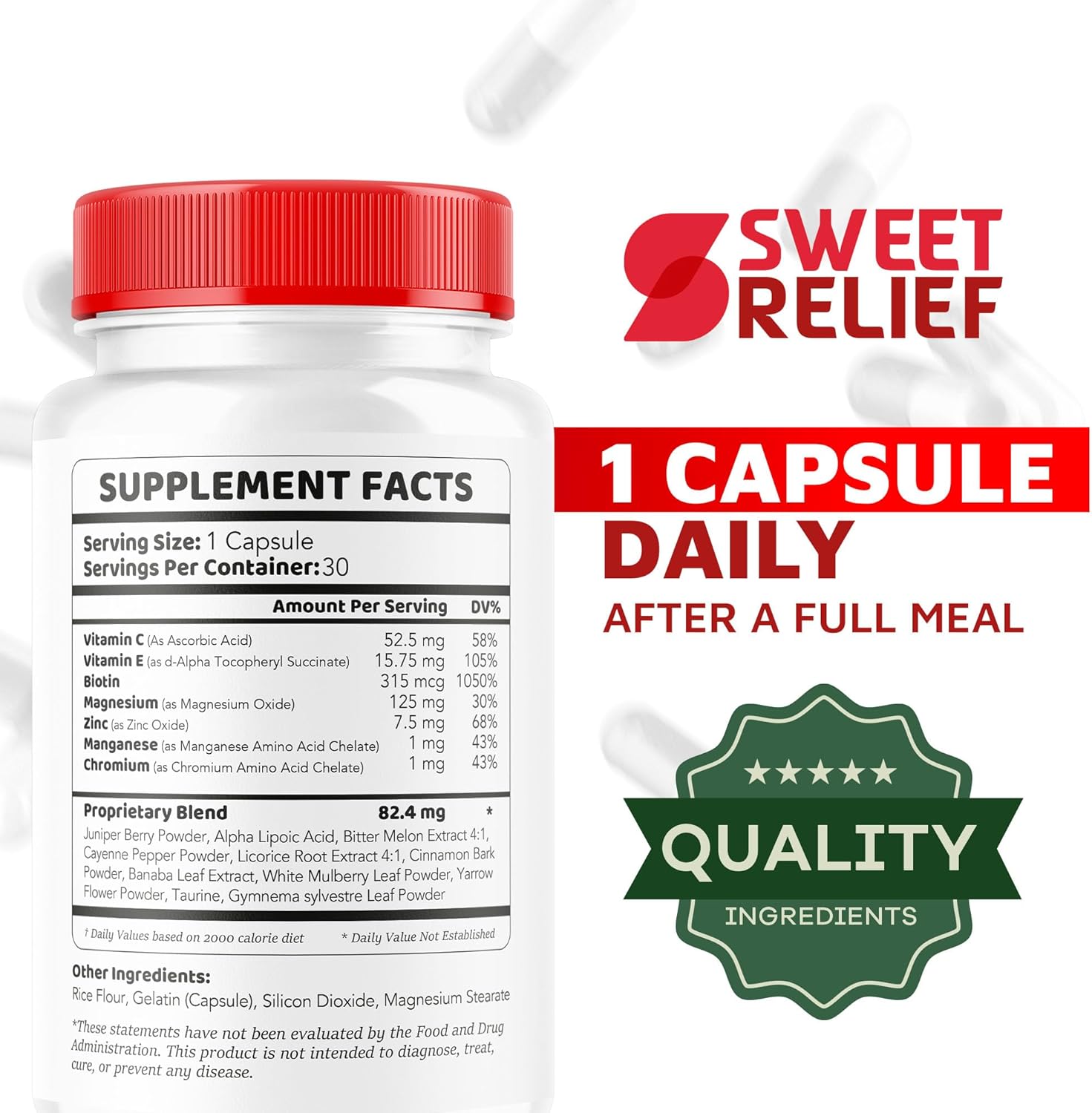 Sweet Relief Glycogen Support, Sweet Relief, Sweet Relief Glycogen Support Capsules, Sweet Relief Support Pills, Glycogen Support Sweet Relief, Sweet Relief Support, 30 Capsules for 1 Month