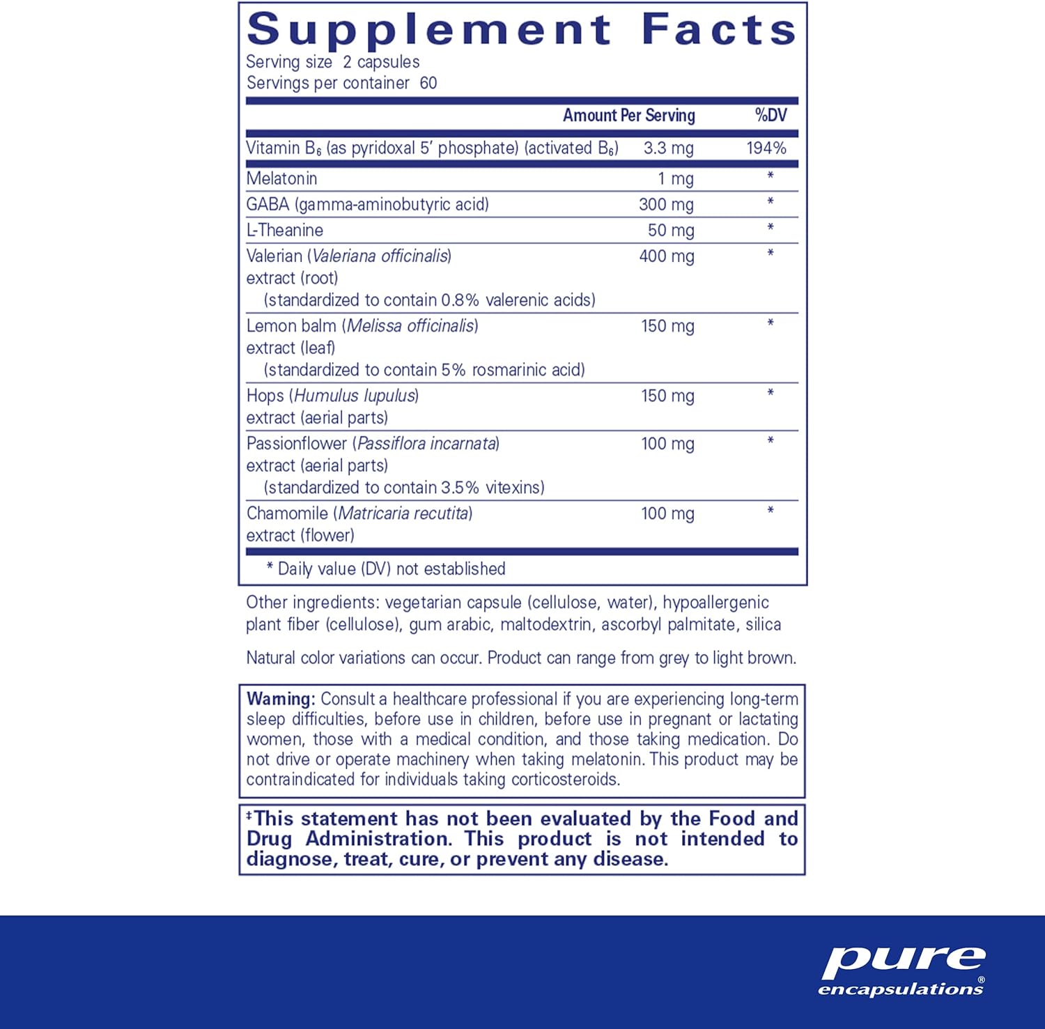 Best-Rest Formula - Supports Restful Sleep - for Relaxation - Restful Sleep Supplement - Non-Gmo & Vegan - 120 Capsules
