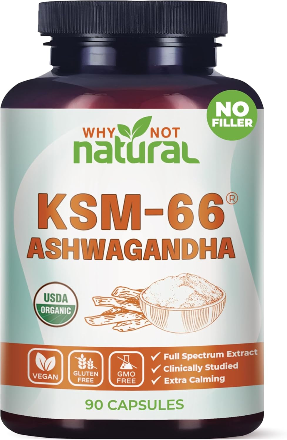 Organic Ashwagandha Ksm 66 Supplements Capsules - Ksm66