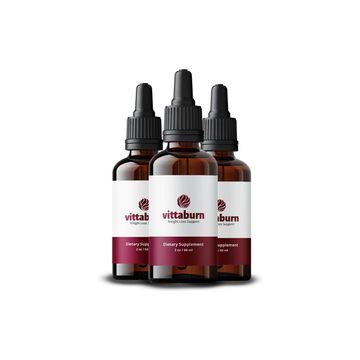 Vittaburn Weight-Management Drops 3-Pack | Plant-Based Metabolism & Craving Support | Liquid Supplement