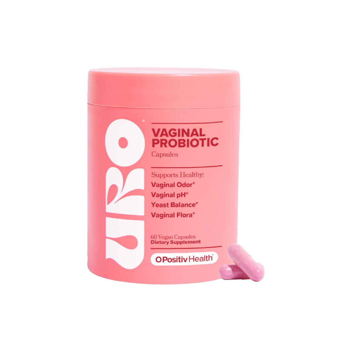 URO Vaginal Probiotics for Women Ph Balance with Prebiotics & Lactobacillus Probiotic Blend - Vaginal Health Supplement - Promote Healthy Vaginal Odor & Vaginal Flora, 60 Count (Pack of 1)
