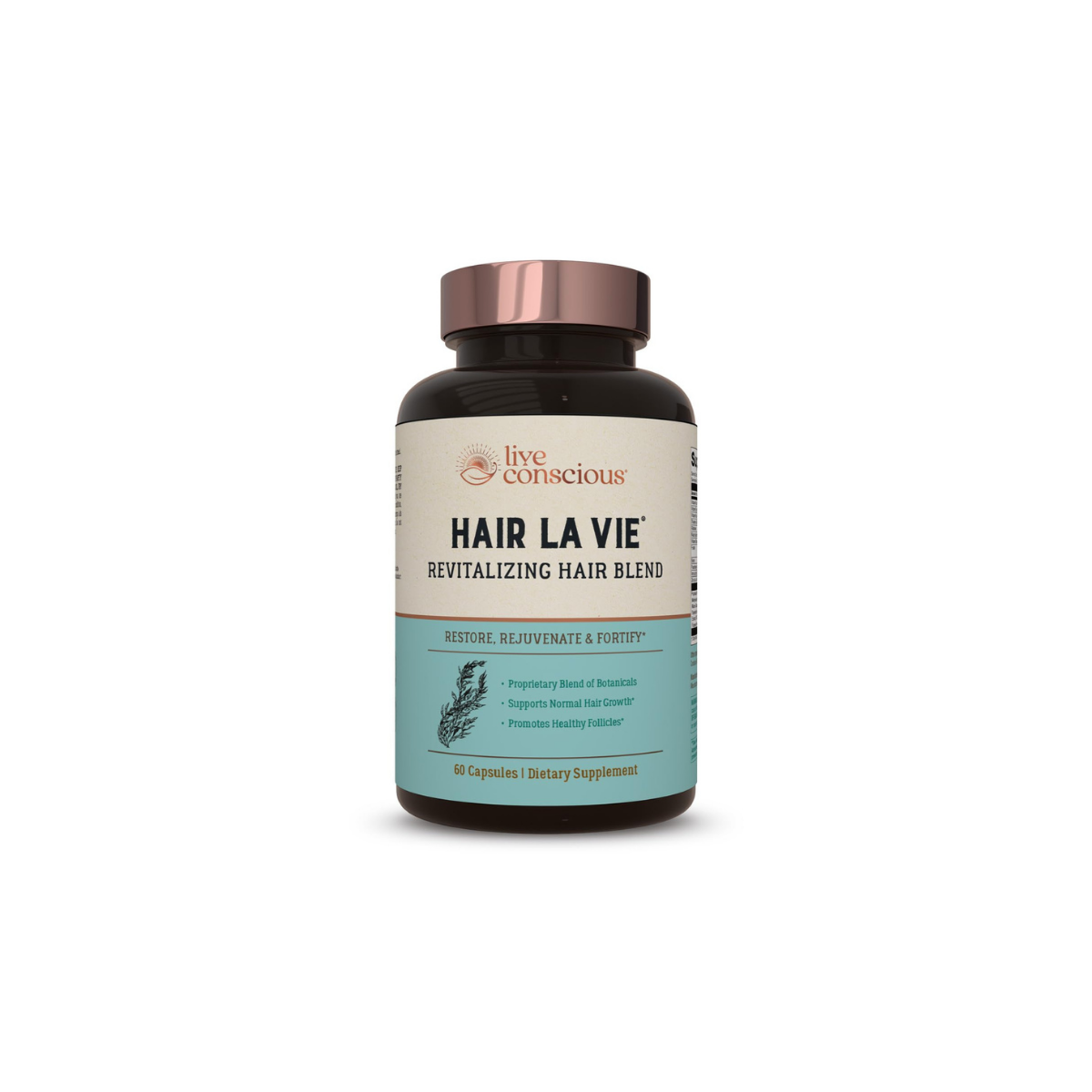 Live Conscious Revitalizing Blend Hair Growth Vitamins for Women to Support Health of Hair - Supplements W/Biotin, Collagen & Saw Palmetto for Thick, Full Hair - 60 Caps