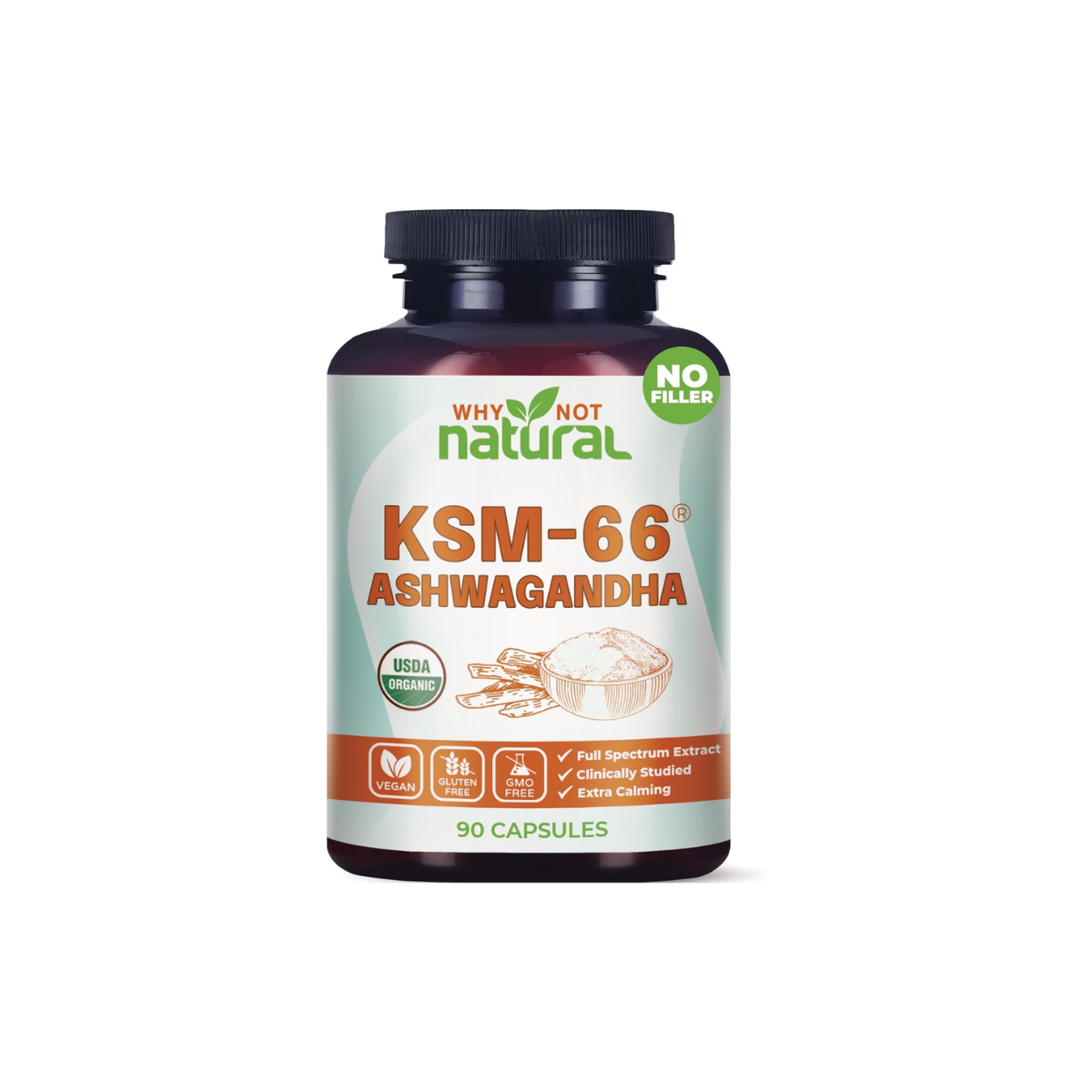 Organic Ashwagandha Ksm 66 Supplements Capsules - Ksm66