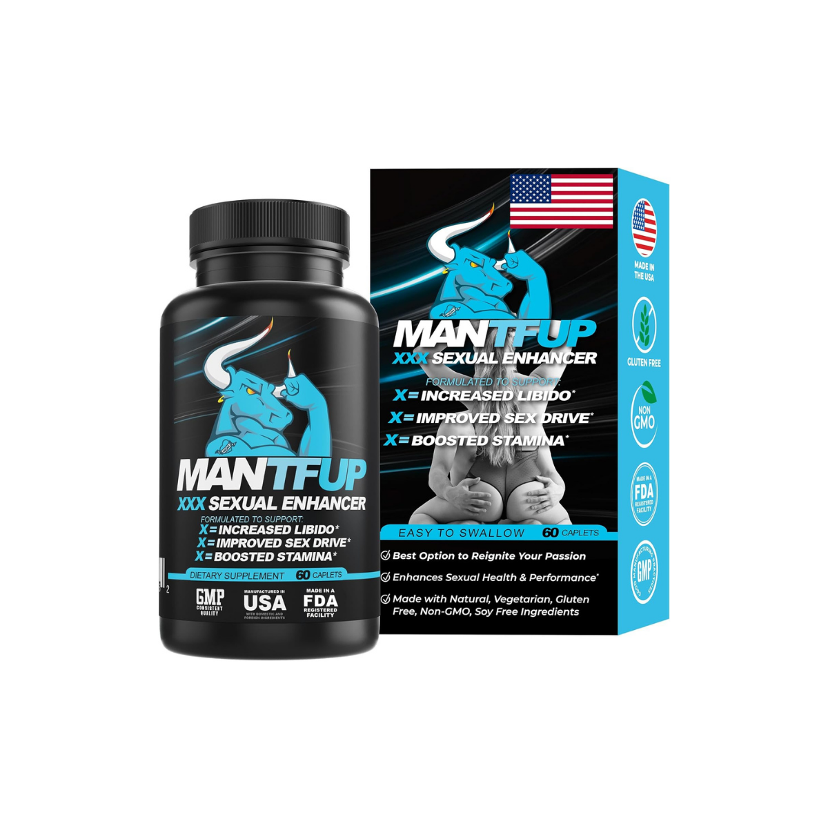 MANTFUP Daily Sexual Enhancer for Men | Boost Libido, Testosterone, Pleasure & Performance, Fast-Acting Enhancement | Potenciadores De Testosterona
