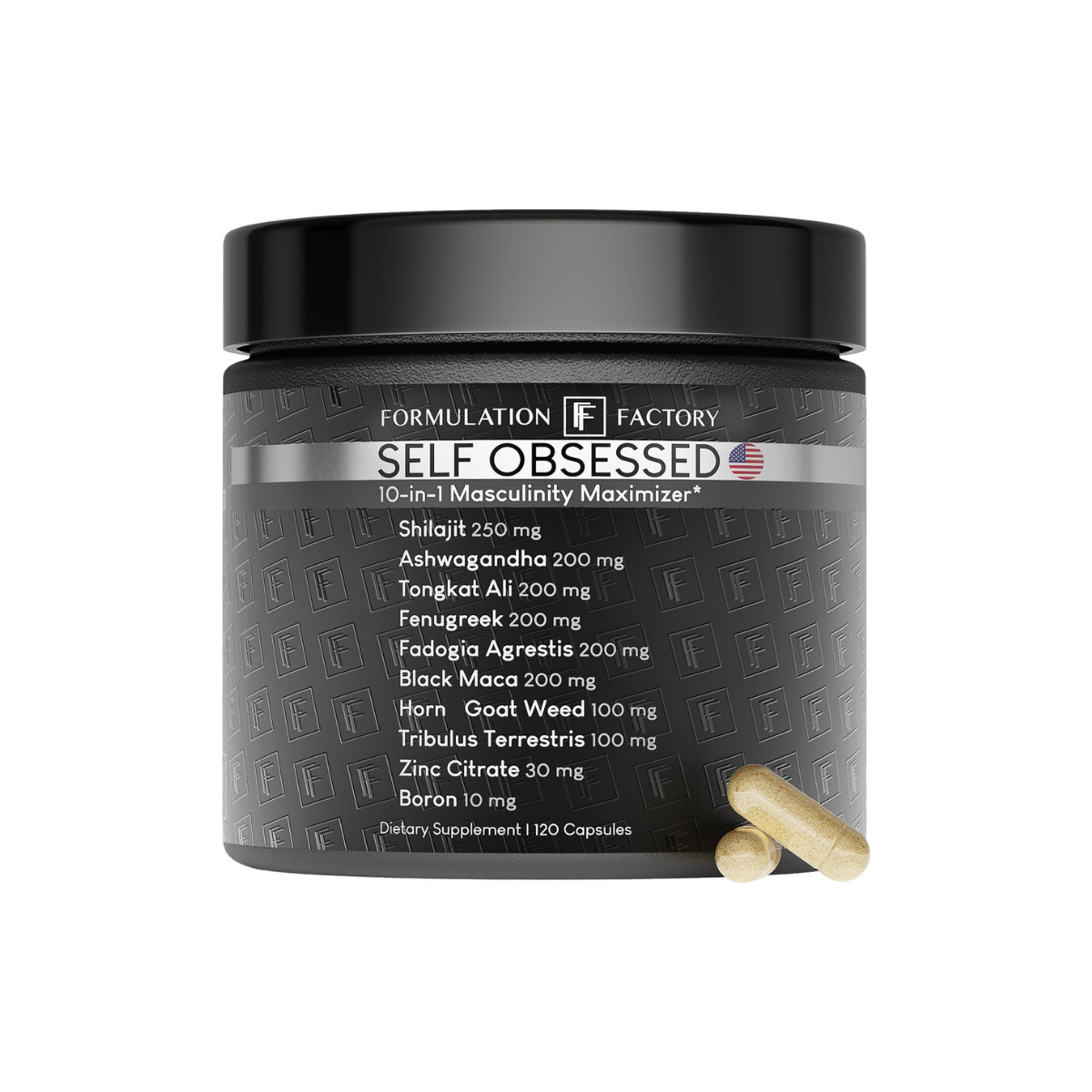 Formulation Factory Self Obsessed - Men's Herbal Blend with Shilajit & Tongkat Ali - 2 Month Supply