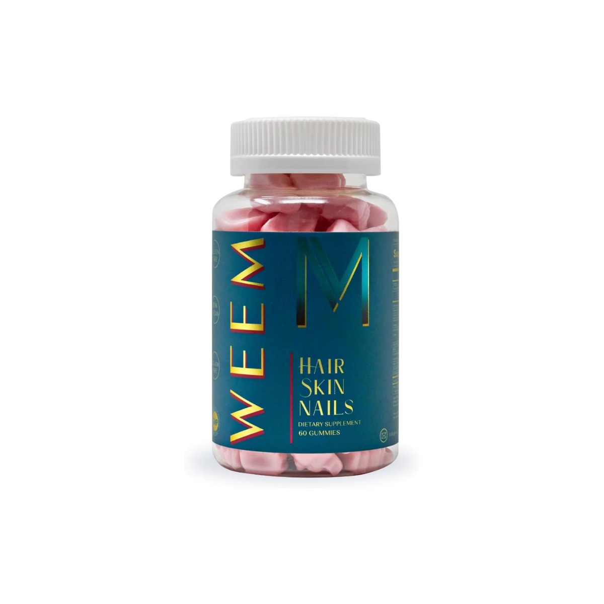 WEEM Hair Skin and Nails Gummies - Supports Healthy Hair - Vegan Biotin Vitamins for Women & Men Supports Faster Hair Growth, Stronger Nails, Healthy Skin, Extra Strength (1)