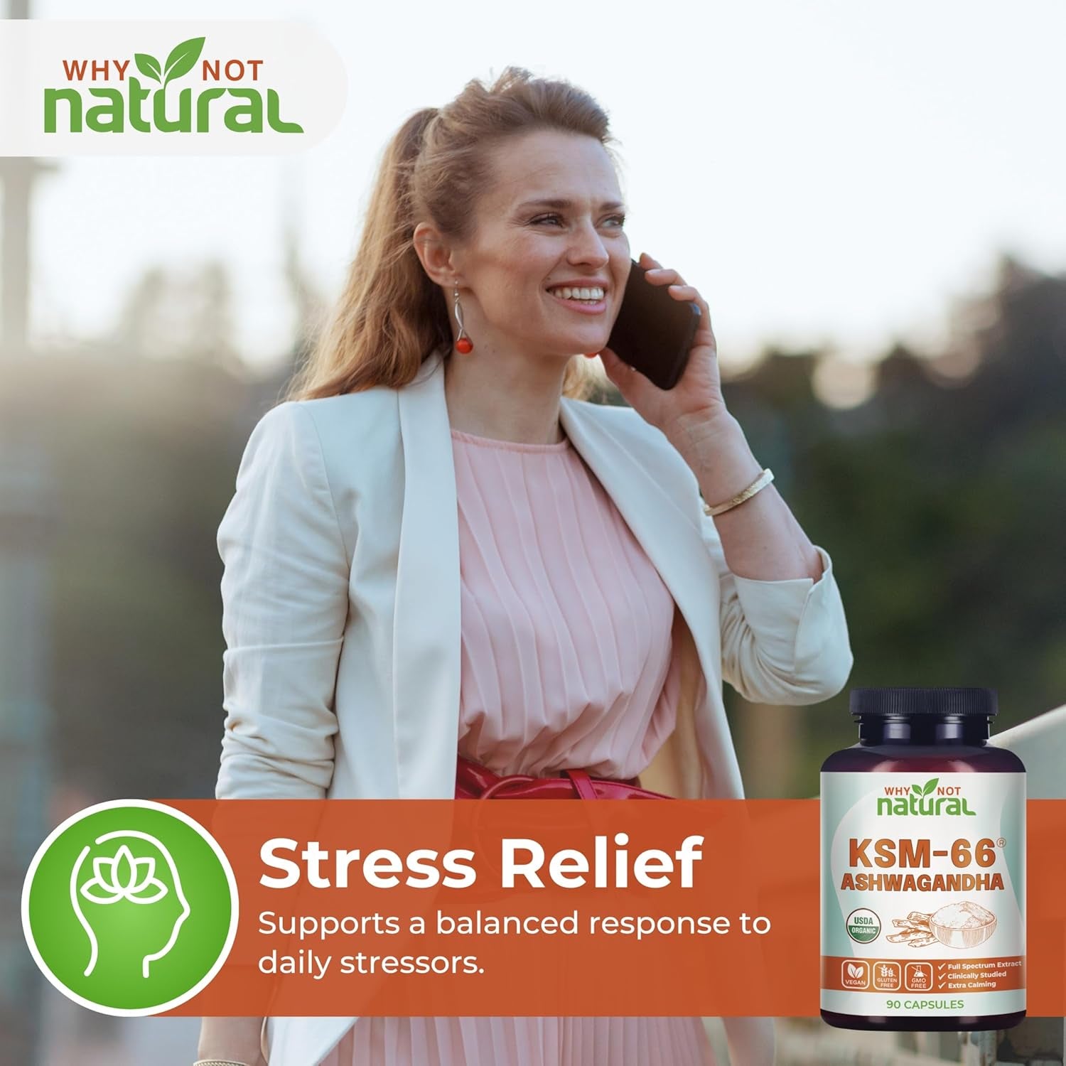 Organic Ashwagandha Ksm 66 Supplements Capsules - Ksm66