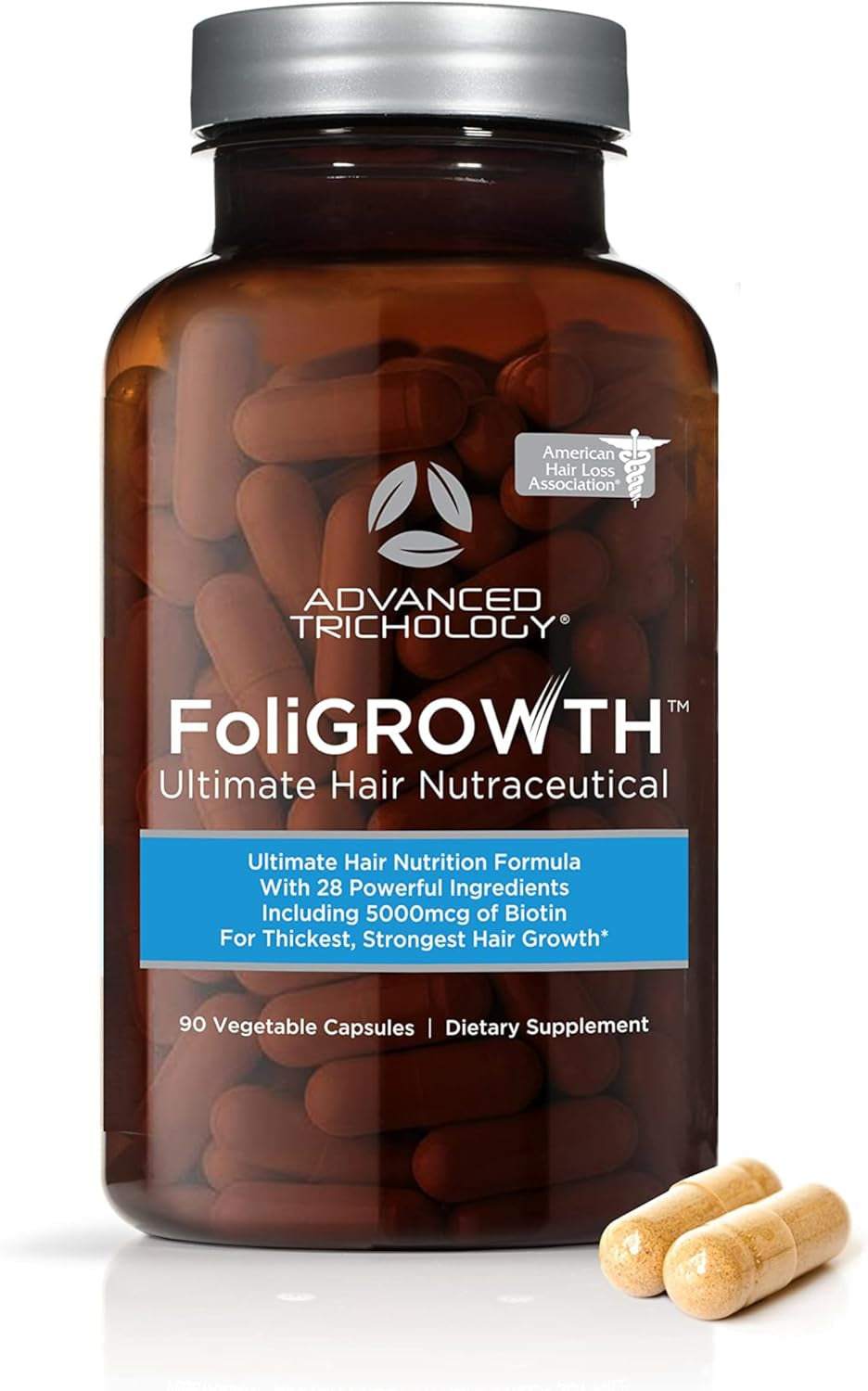 Foligrowth™ Hair Growth Supplement for Thicker Fuller Hair | Approved* by the American Hair Loss Association | Revitalize Thinning Hair, Backed by 20 Years of Experience in Hair Loss Treatment Clinics
