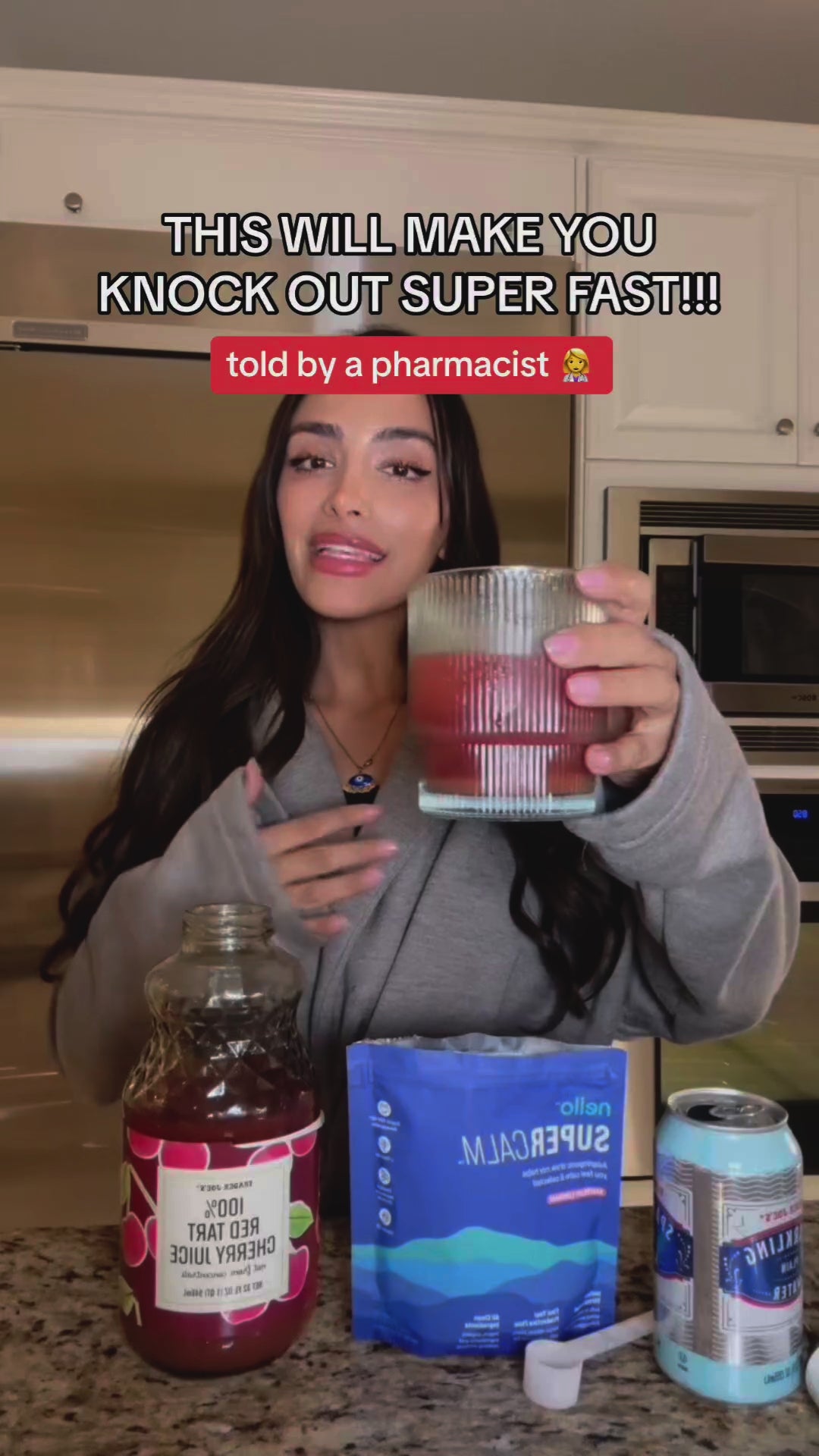 Supercalm Powdered Drink Mix, Raspberry Lemonade, L Theanine, Ksm-66 Ashwagandha, Magnesium Glycinate, Vitamin D 3, Supplements for Relaxation & Focus, No Sugar, Non GMO, on the Go, 20 Ct